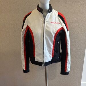 Biker Chick White and Red Jacket size small
